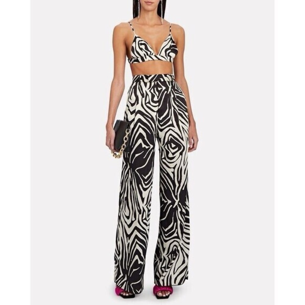 Zebra Print Black and White Crop Top